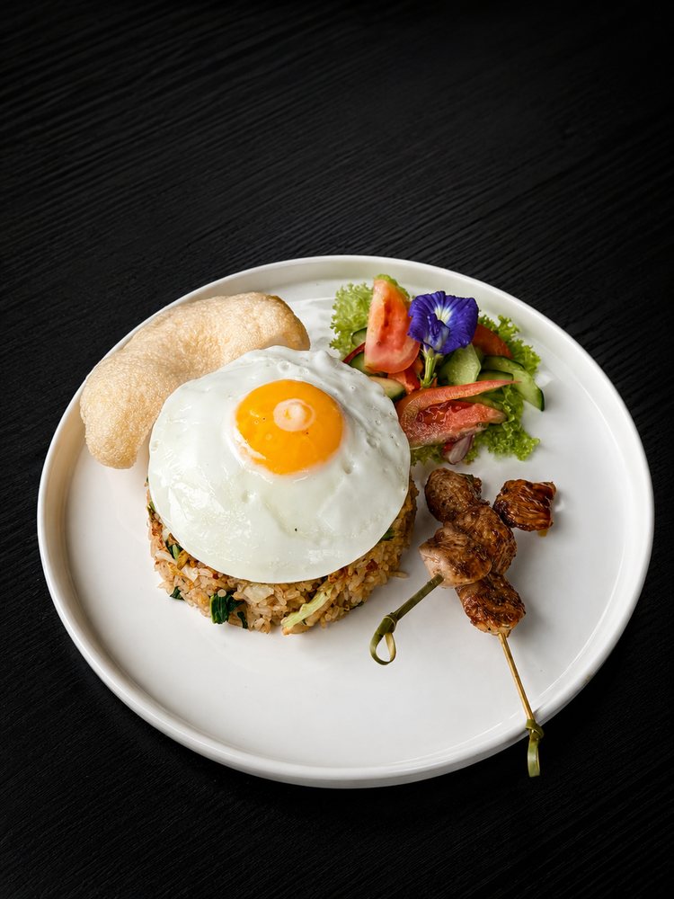 Secret Nasi Goreng with a fried egg